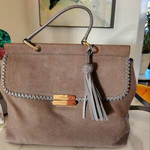 *** SOLD ***Kate Spade taupe bag with crossbody strap.